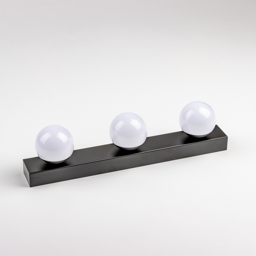 Brilagi - Éclairage LED pour miroir de salle de bains HOLLYWOOD 3xLED/3W/230V 39 cm IP44 noir
