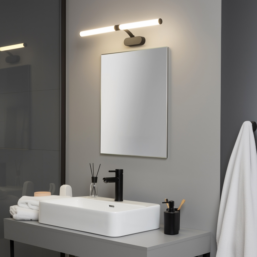 Brilagi - Éclairage miroir LED 2 en 1 TUBEO LED/8W/230V 60 cm IP44 noir