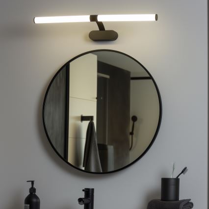 Brilagi - Éclairage miroir LED 2 en 1 TUBEO LED/8W/230V 60 cm IP44 noir