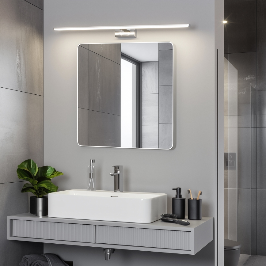 Brilagi - Éclairage LED 3 en 1 pour miroir de salle de bains VESTRA LED/15W/230V 80 cm IP44 chrome brillant