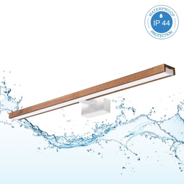 Brilagi - Éclairage LED pour miroir de salle de bains WOODY MIRROR 3 en 1 LED/15W/230V 80 cm IP44 blanc/chêne-cerisier