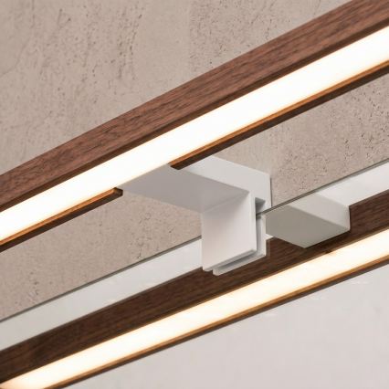 Brilagi - Éclairage LED pour miroir de salle de bains WOODY MIRROR 3 en 1 LED/15W/230V 80 cm IP44 blanc/chêne-cerisier