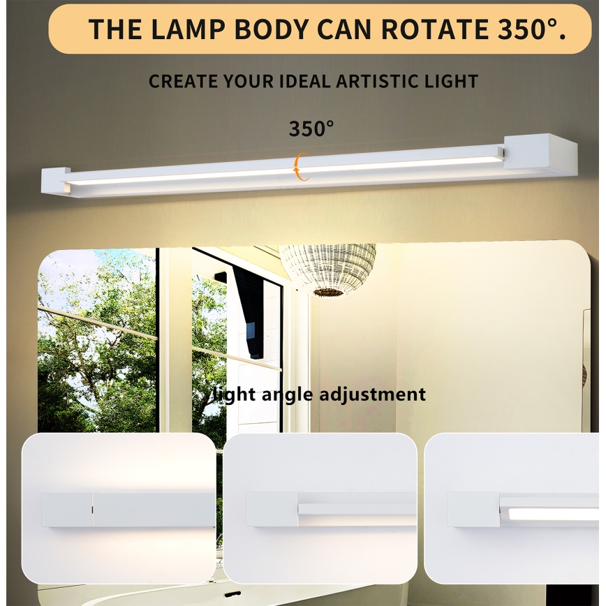 Brilagi - Éclairage LED pour miroir de salle de bains AQUA LINE LED/24W/230V 90 cm IP44 blanc CRI 90