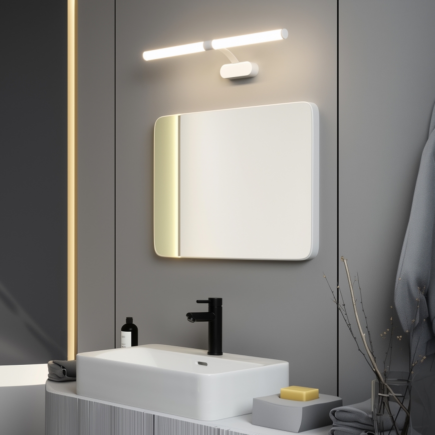 Brilagi - Éclairage miroir 2-en-1 pour salle de bains TUBEO LED/8W/230V 60 cm IP44 blanc