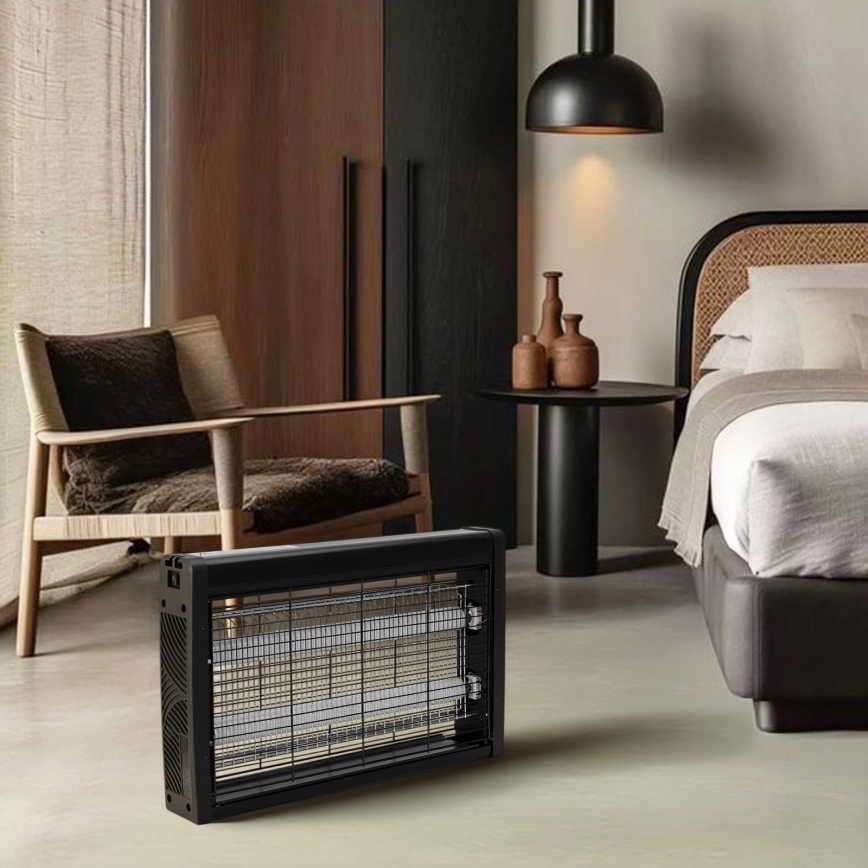 Brilagi - Elektrische insectenvanger 2xUV/10W/230V 60 m2 zwart