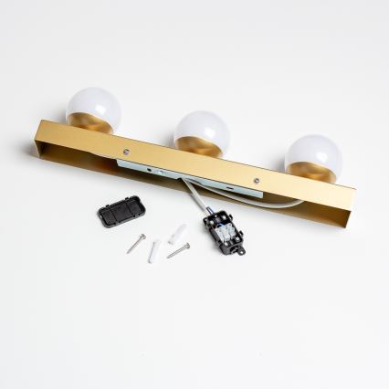 BRILAGI - LOT DE 2 appliques murales LED pour salle de bains HOLLYWOOD 3xLED/3W/230V 39 cm IP44 dorées