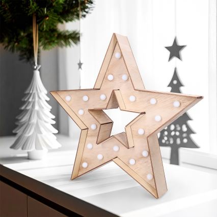 Brilagi - Étoile de Noël LED, 2x piles AA