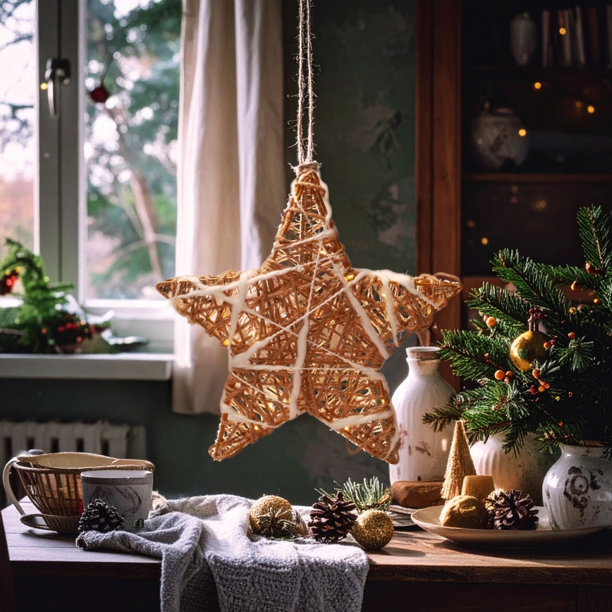 Brilagi - Étoile LED de Noël, fonctionnant sur 2 piles AA