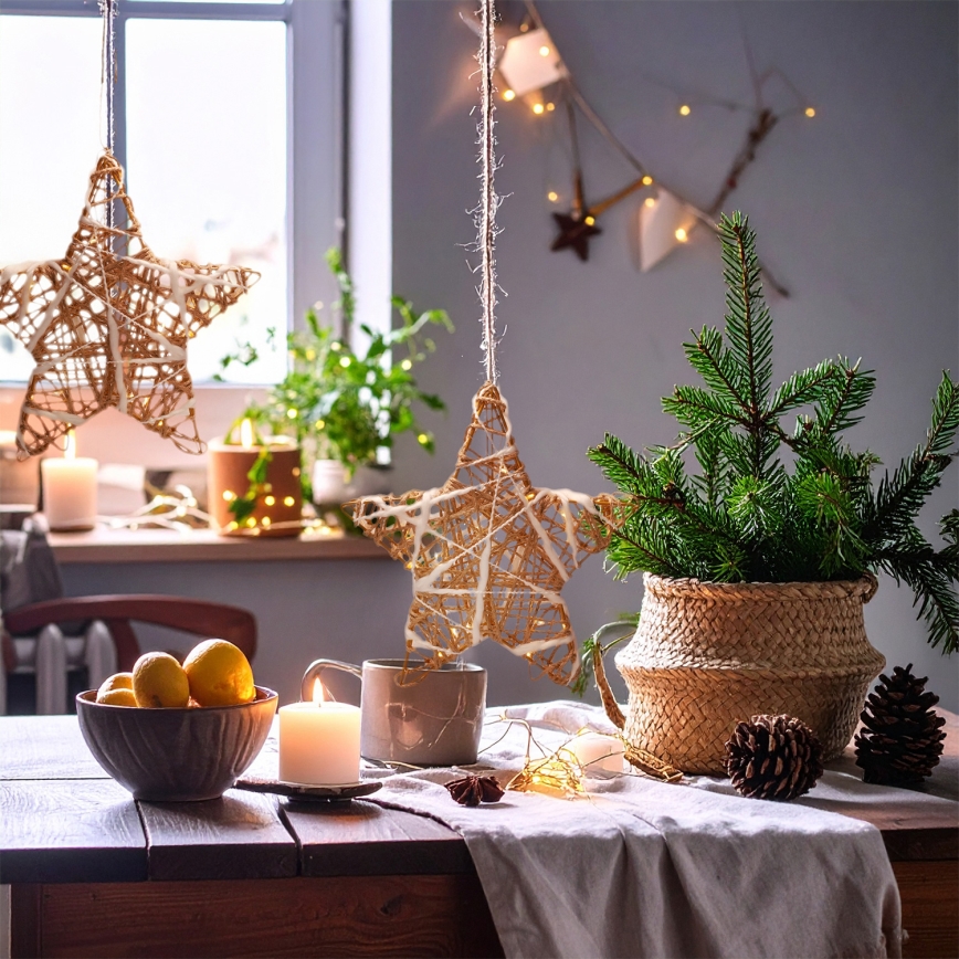 Brilagi - Étoile LED de Noël, fonctionnant sur 2 piles AA