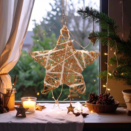 Brilagi - Étoile LED de Noël, fonctionnant sur 2 piles AA