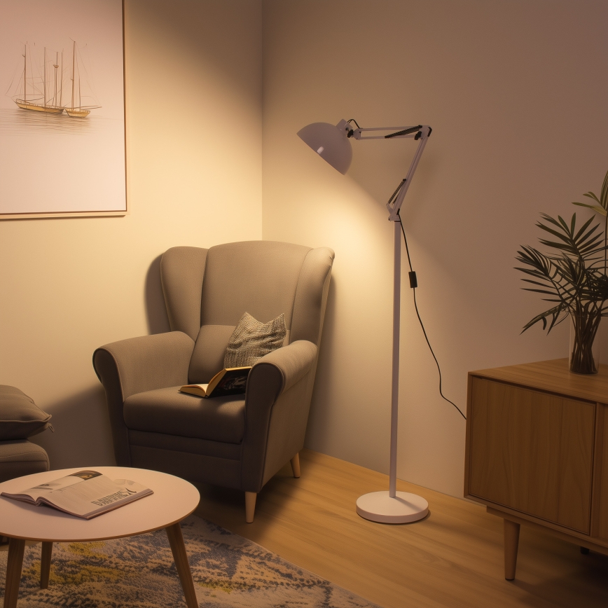 Brilagi - Flexibele staande lamp TASKER 1xE27/60W/230V 157 cm wit