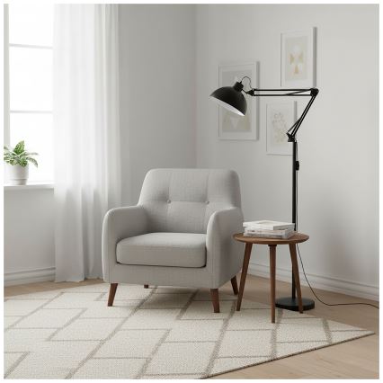 Brilagi - Flexibele vloerlamp TASKER 1xE27/60W/230V 157 cm zwart