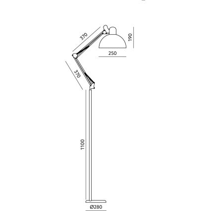 Brilagi - Flexibele vloerlamp TASKER 1xE27/60W/230V 157 cm zwart