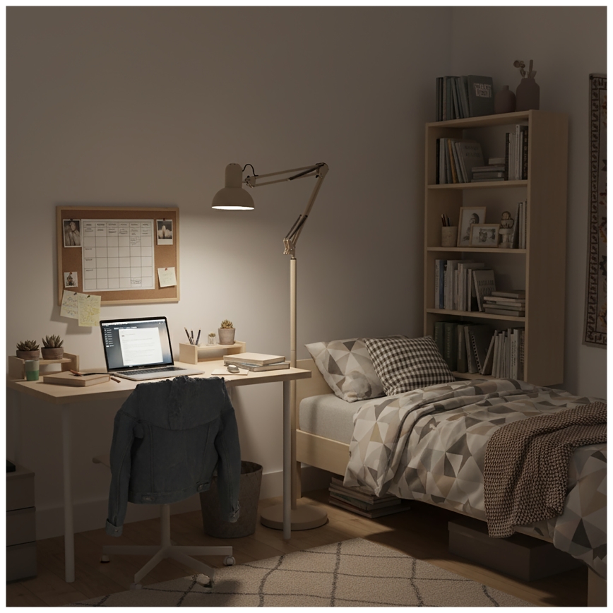 Brilagi - Flexibele vloerlamp TASKER 1xE27/60W/230V 184 cm beige