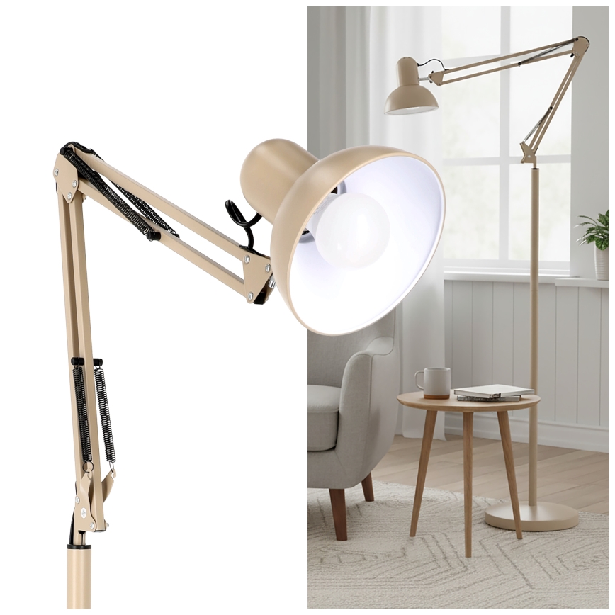 BRILAGI - Flexibele vloerlamp TASKER 1xE27/60W/230V 184 cm beige