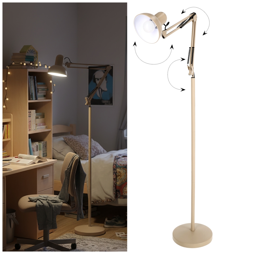 BRILAGI - Flexibele vloerlamp TASKER 1xE27/60W/230V 184 cm beige