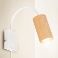 Brilagi - Flexibele wandlamp SELE 1xGU10/30W/230V wit/eiken decor