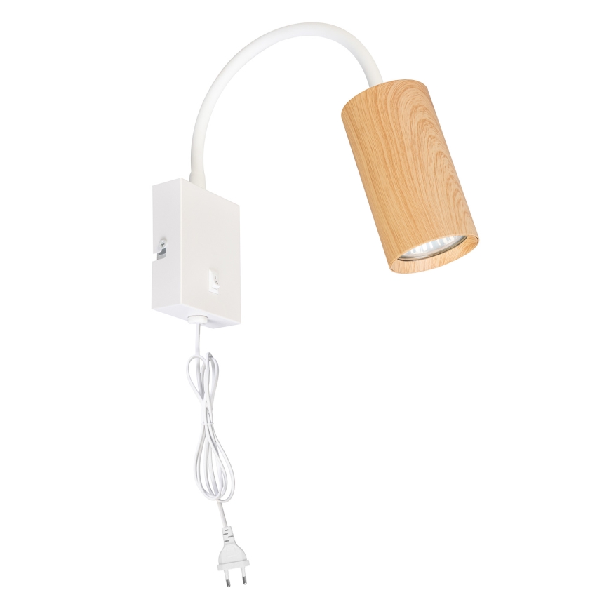 Brilagi - Flexibele wandlamp SELE 1xGU10/30W/230V wit/eiken decor