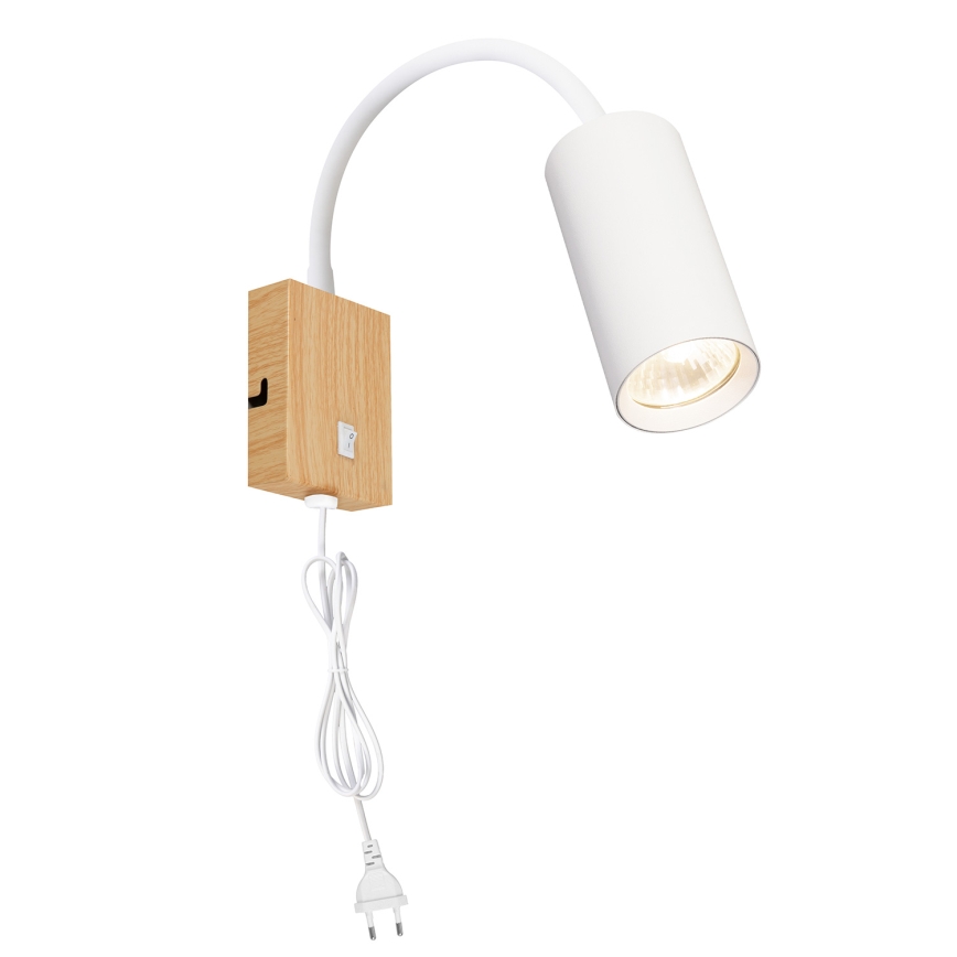 Brilagi - Flexibele wandlamp SELE 1xGU10/30W/230V wit/eiken decor