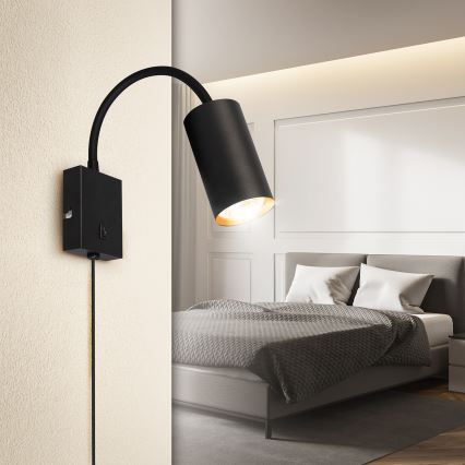 Brilagi - Flexibele wandlamp SELE 1xGU10/30W/230V zwart/goud