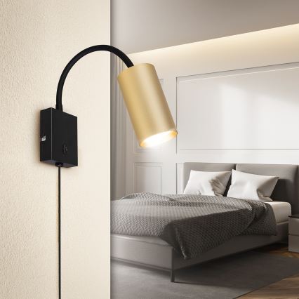 Brilagi - Flexibele wandlamp SELE 1xGU10/30W/230V zwart/goud