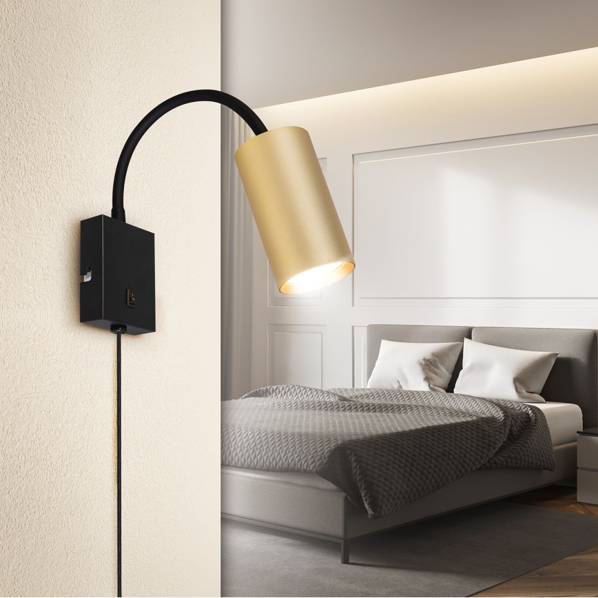 Brilagi - Flexibele wandlamp SELE 1xGU10/30W/230V zwart/goud