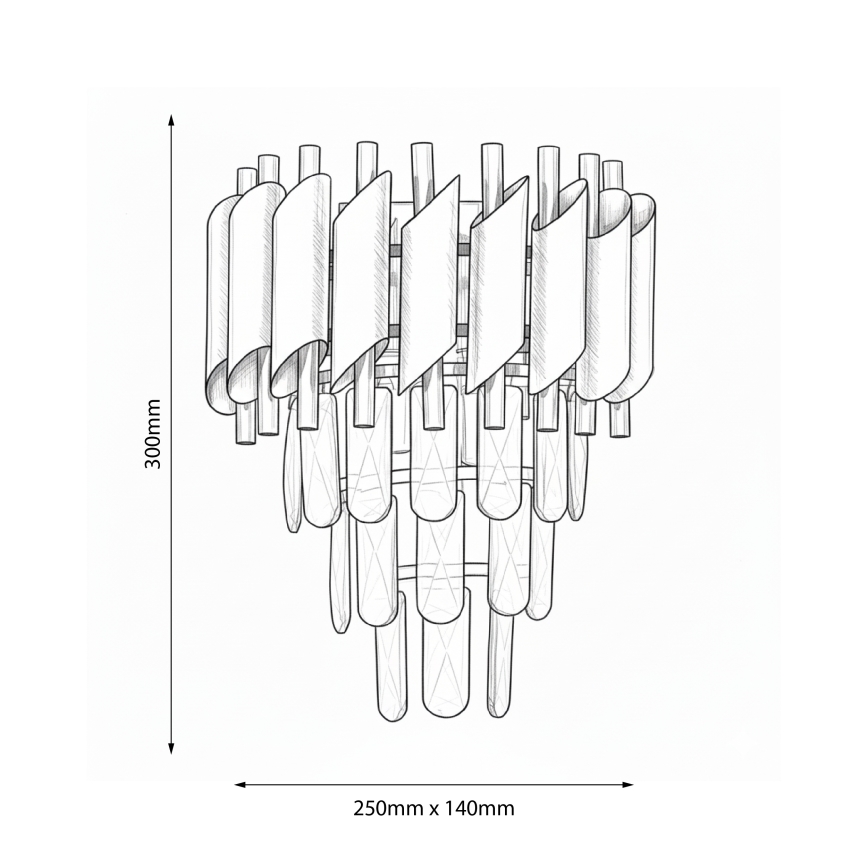 Brilagi - Gouden wandlamp ECLIPSE 2xE14/10W/230V