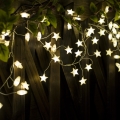 Brilagi - Guirlande de Noël LED 40xLED/3xAA 1,8m blanc chaud étoiles
