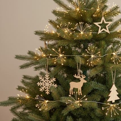 Brilagi - Guirlande de Noël LED d'extérieur 150 LED 5 m IP44 blanc chaud effet feu d'artifice