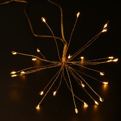 Brilagi - Guirlande de Noël LED d'extérieur 150 LED 5 m IP44 blanc chaud effet feu d'artifice