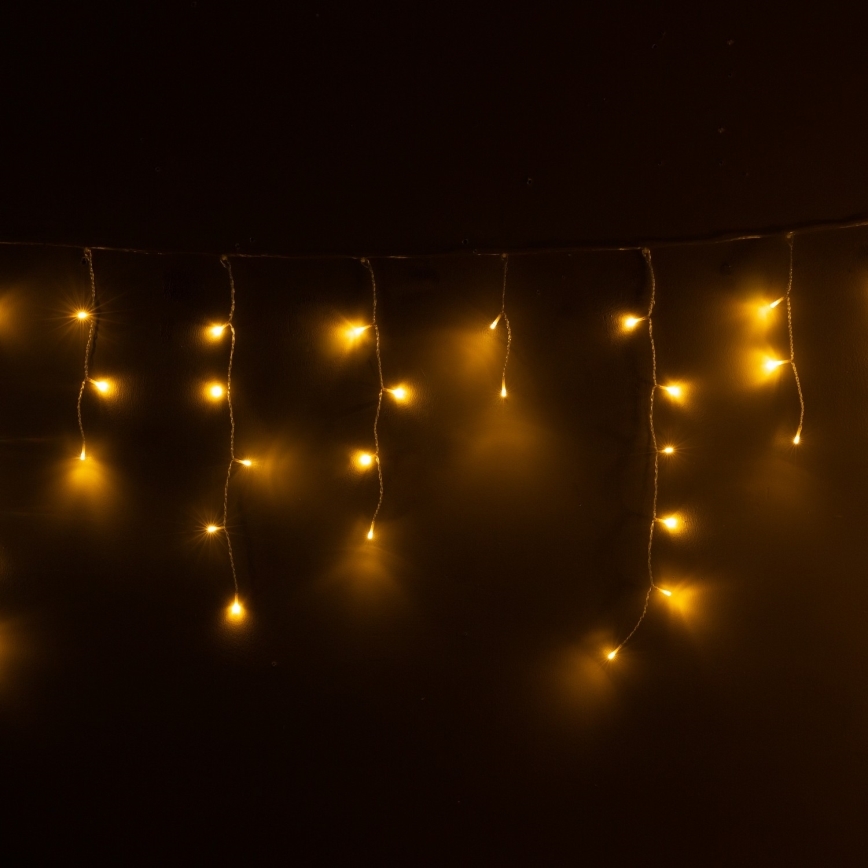 Brilagi - Guirlande LED de Noël extérieure 200 LED / 8 fonctions, 13 m, IP44, blanc chaud, effet glaçons