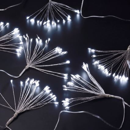 BRILAGI - Guirlande de Noël LED d'extérieur 300xLED 7m IP44 blanc froid effet feu d'artifice