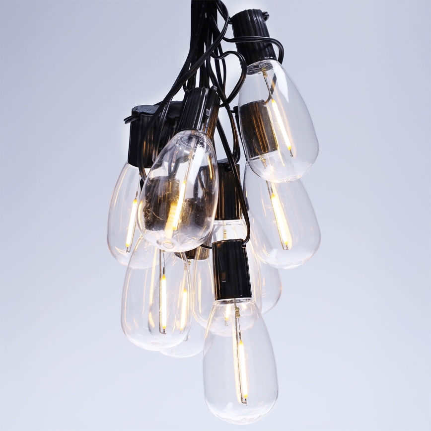 Brilagi - Guirlande de Noël LED extérieure 10xLED/3xAA 3,2 m IP44 blanc chaud