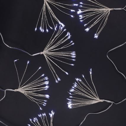 Brilagi - Guirlande de Noël LED extérieure 150 LED 5 m IP44, blanc froid, effet feu d'artifice