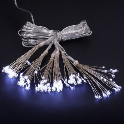 Brilagi - Guirlande de Noël LED extérieure 150 LED 5 m IP44, blanc froid, effet feu d'artifice