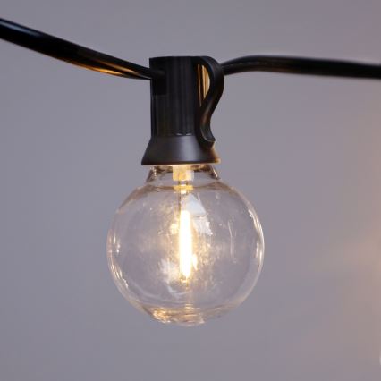Brilagi - Guirlande décorative LED d'extérieur GIRLANDA 18xE12/0,6W/230V 13m noire IP44 blanc chaud