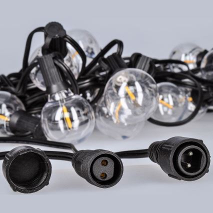 Brilagi - Guirlande décorative extérieure LED GUIRLANDE 25xE12 20m noir IP44 blanc chaud