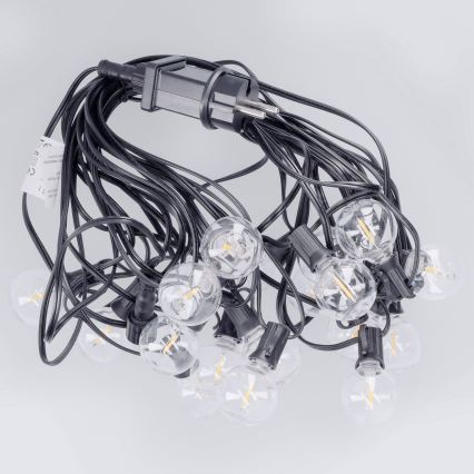 Brilagi - LED guirlande décorative d'extérieur GIRLANDA 18xE12/0,6W/230V 13m noir IP44 blanc chaud
