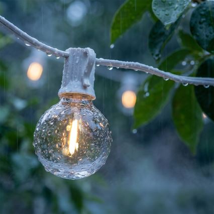 Brilagi - Guirlande lumineuse LED décorative d'extérieur GIRLANDA 25xE12/0,8W/230V 20m blanche IP44 blanc chaud