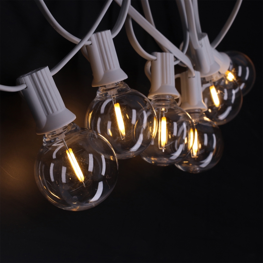 Brilagi - Guirlande lumineuse LED décorative d'extérieur GIRLANDA 25xE12/0,8W/230V 20m blanche IP44 blanc chaud