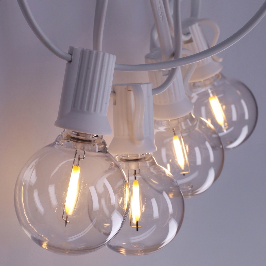 Brilagi - Guirlande lumineuse LED décorative d'extérieur GIRLANDA 25xE12/0,8W/230V 20m blanche IP44 blanc chaud