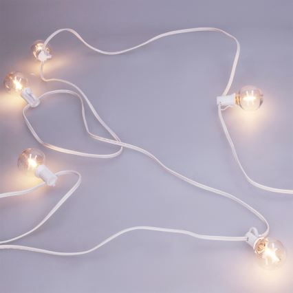 BRILAGI - LED guirlande décorative d'extérieur GIRLANDA 25xE12/0,8W/230V 20m blanc IP44 blanc chaud