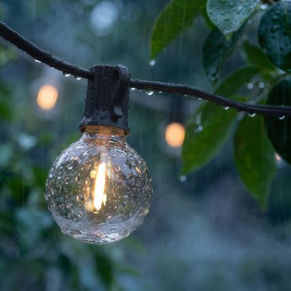 Brilagi - Guirlande décorative LED d'extérieur GIRLANDA 25xE12/0,36W/24V 20m noir IP44 blanc chaud