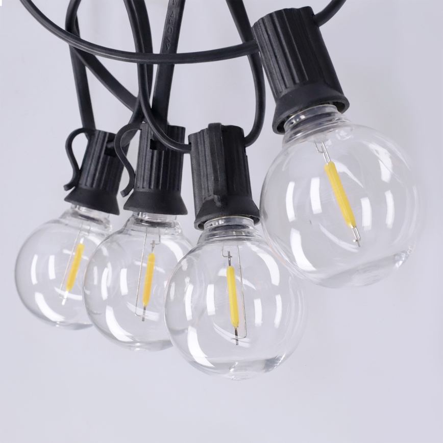 Brilagi - Guirlande décorative LED d'extérieur GIRLANDA 25xE12/0,36W/24V 20m noir IP44 blanc chaud