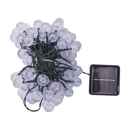 Brilagi- Guirlande décorative solaire BUBBLE 200xLED/8 fonctions 20m IP65 blanc chaud