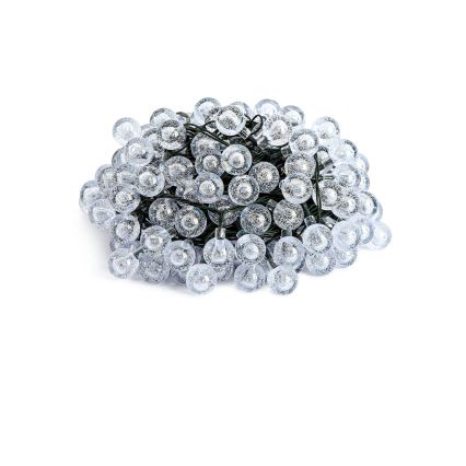 Brilagi - Guirlande solaire décorative LED BUBBLE, 100 LED, 8 modes, 10 m, IP65, blanc chaud, 600 mAh