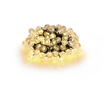 Brilagi - Guirlande décorative solaire à LED BUBBLE 100 LED/8 fonctions 10 m IP65 blanc chaud 600 mAh