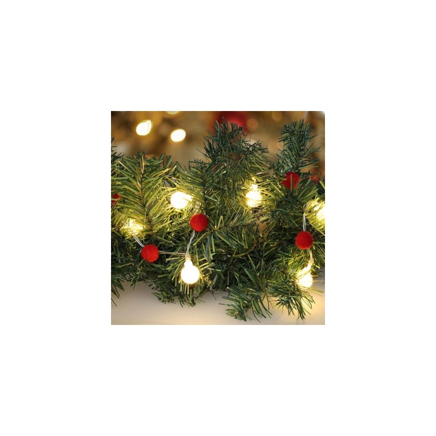 Brilagi - Guirlande LED 20xLED/2xAA 1,8m blanc chaud