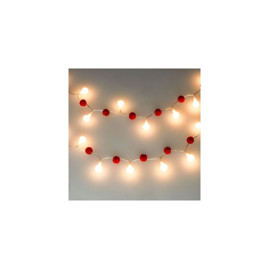 Brilagi - Guirlande LED 20xLED/2xAA 1,8m blanc chaud