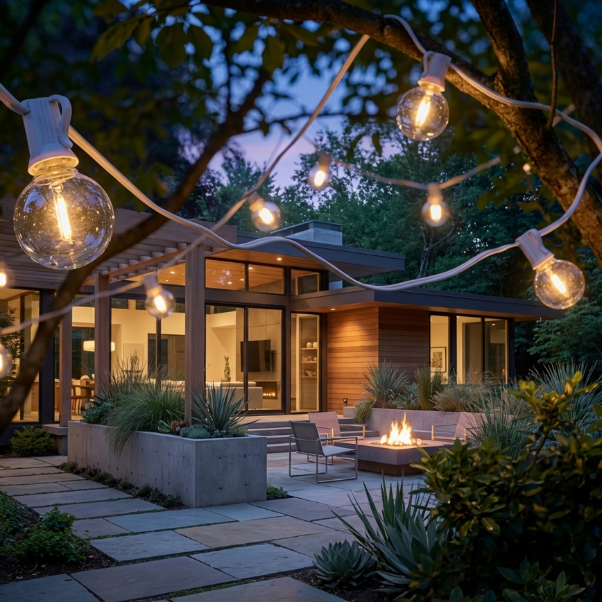 Brilagi - Guirlande LED décorative d'extérieur GIRLANDA 10xE12/0,6W/230V 8m blanche IP44 blanc chaud
